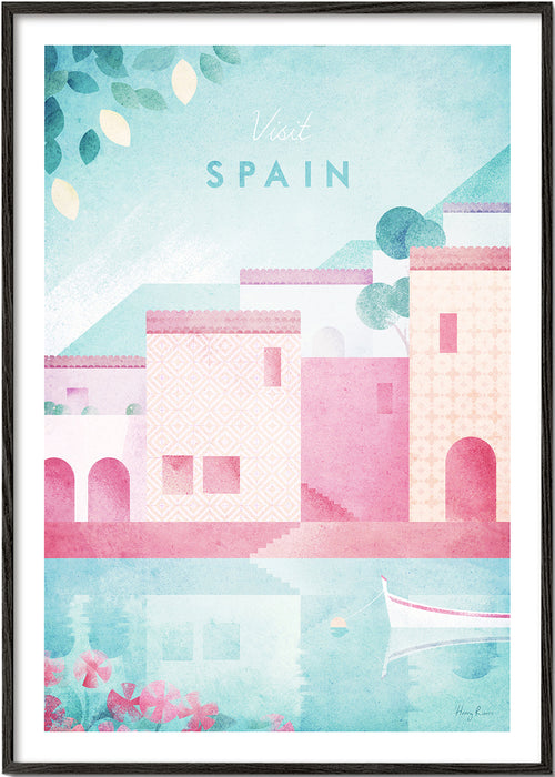 Reisposter Spanje in pasteltinten