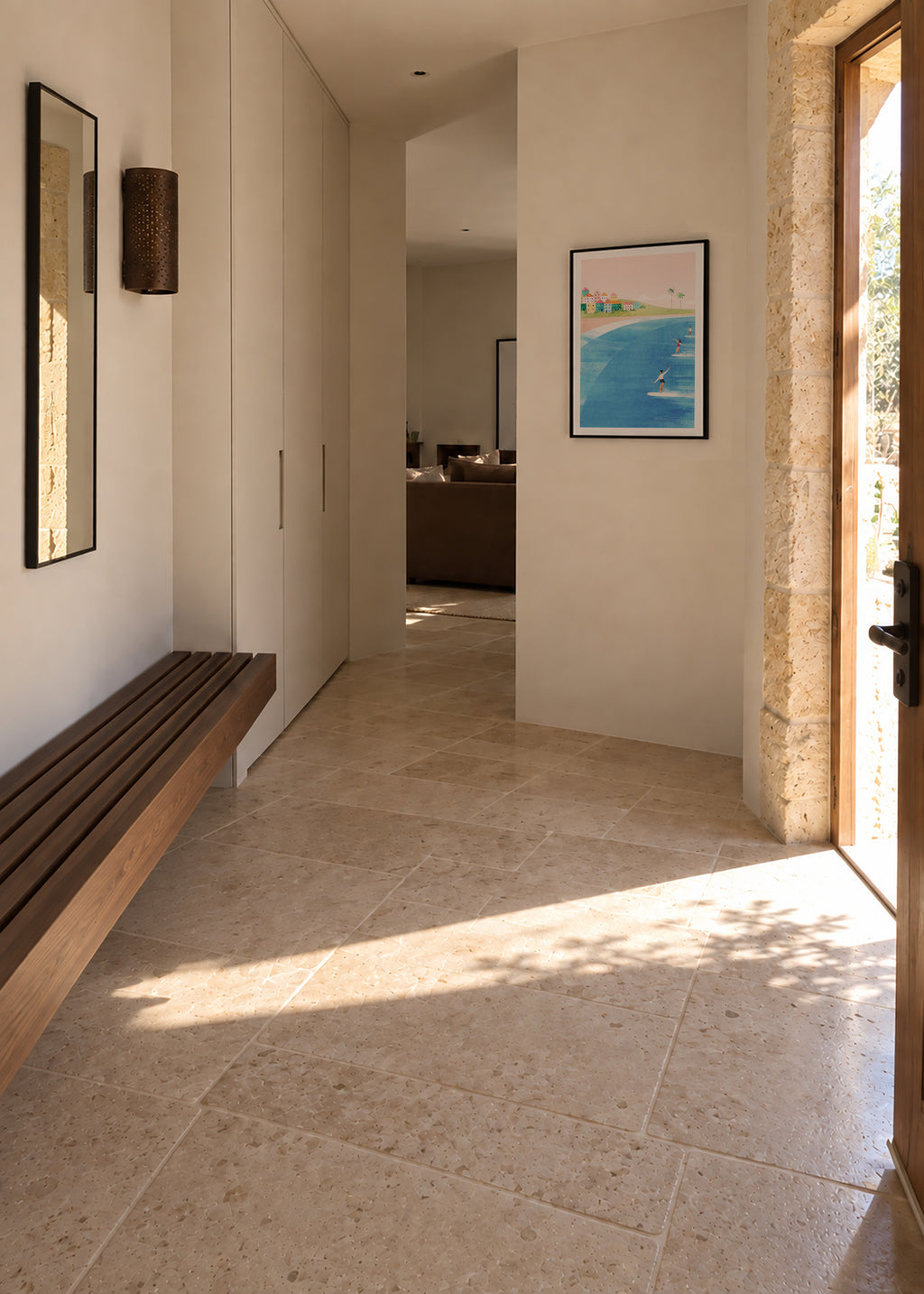 Surf Beach - Framed poster in an interior