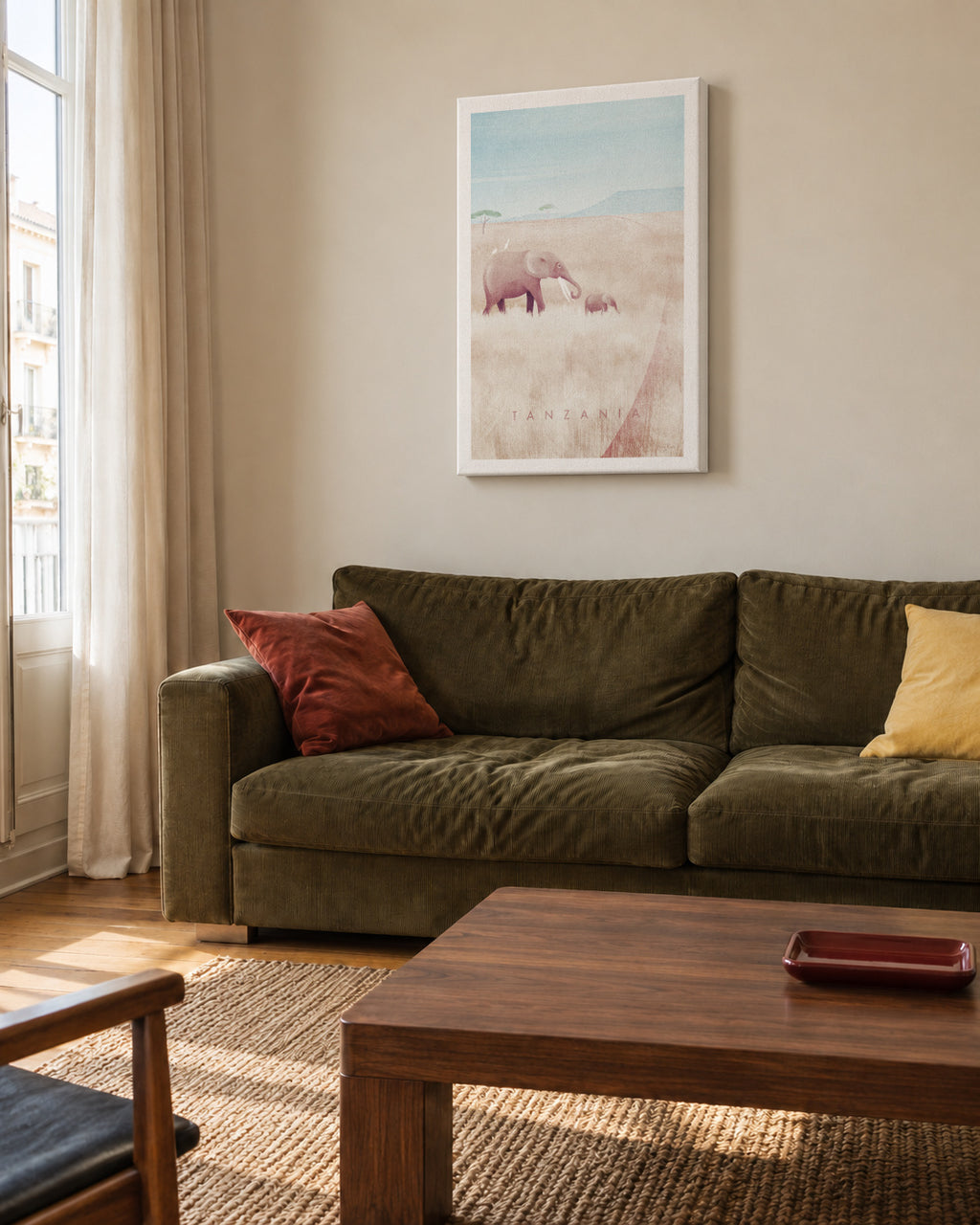 Tanzania - Unframed canvas in an interior