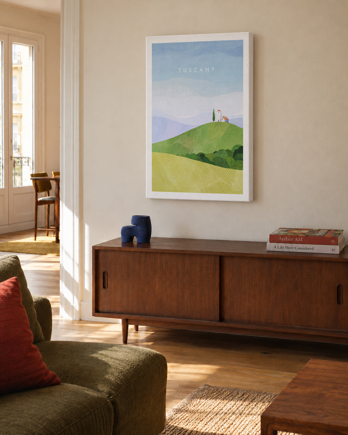 Tuscany - Unframed canvas in an interior