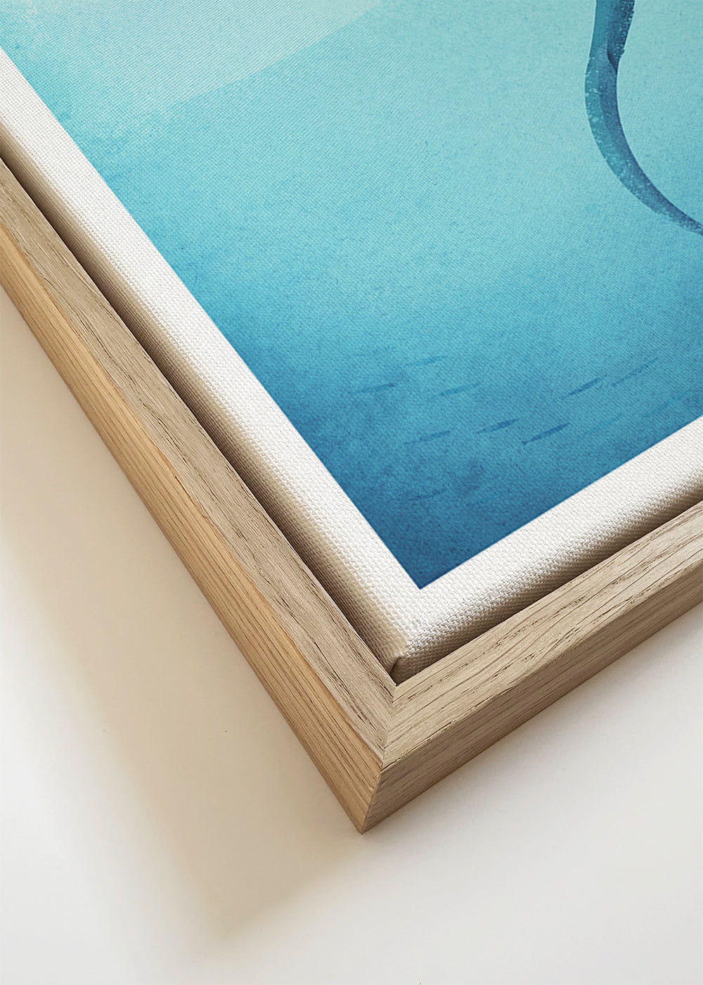 Dierenposter walvishaai in blauw