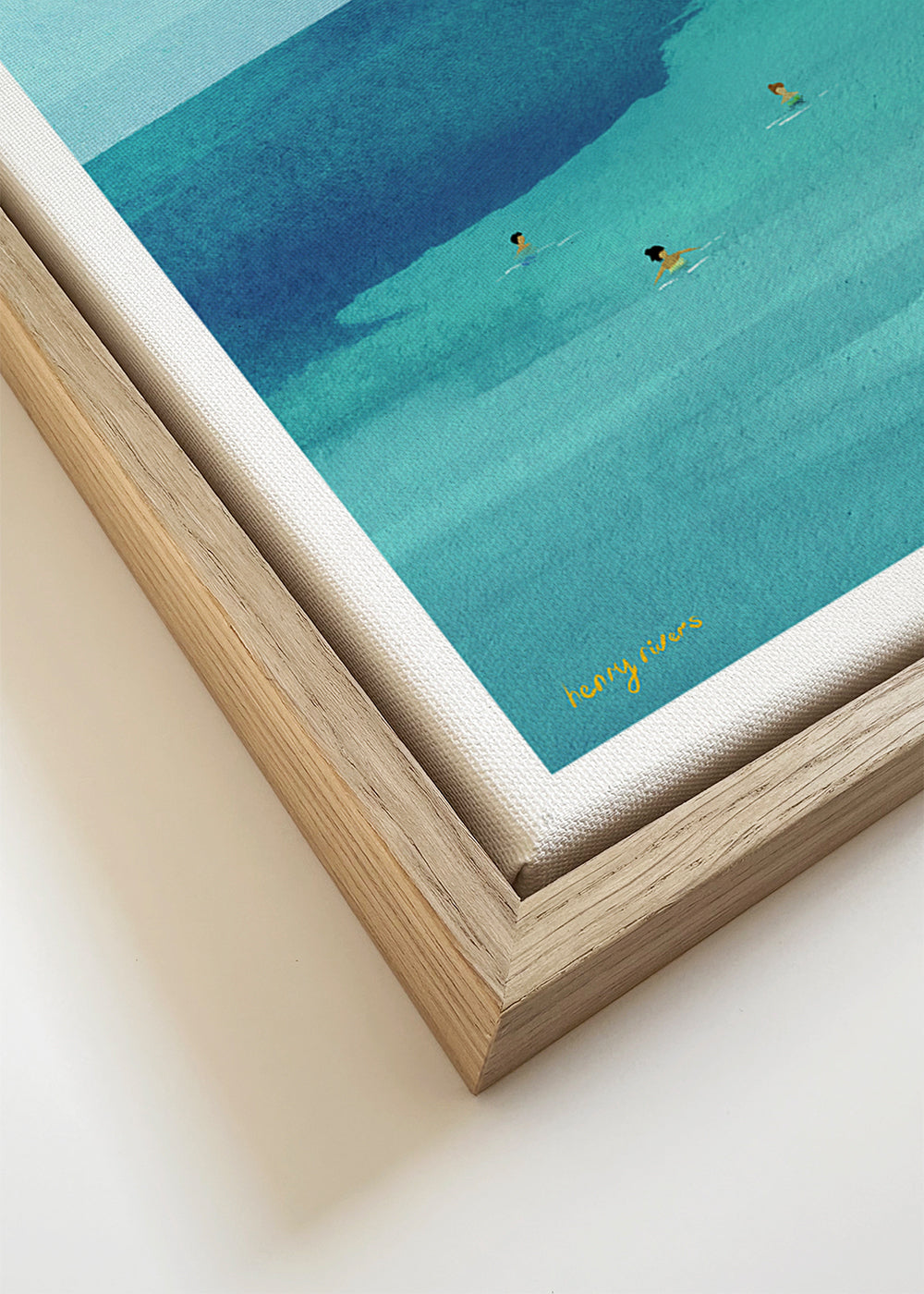 Landschap kunst met klif en zee illustratie