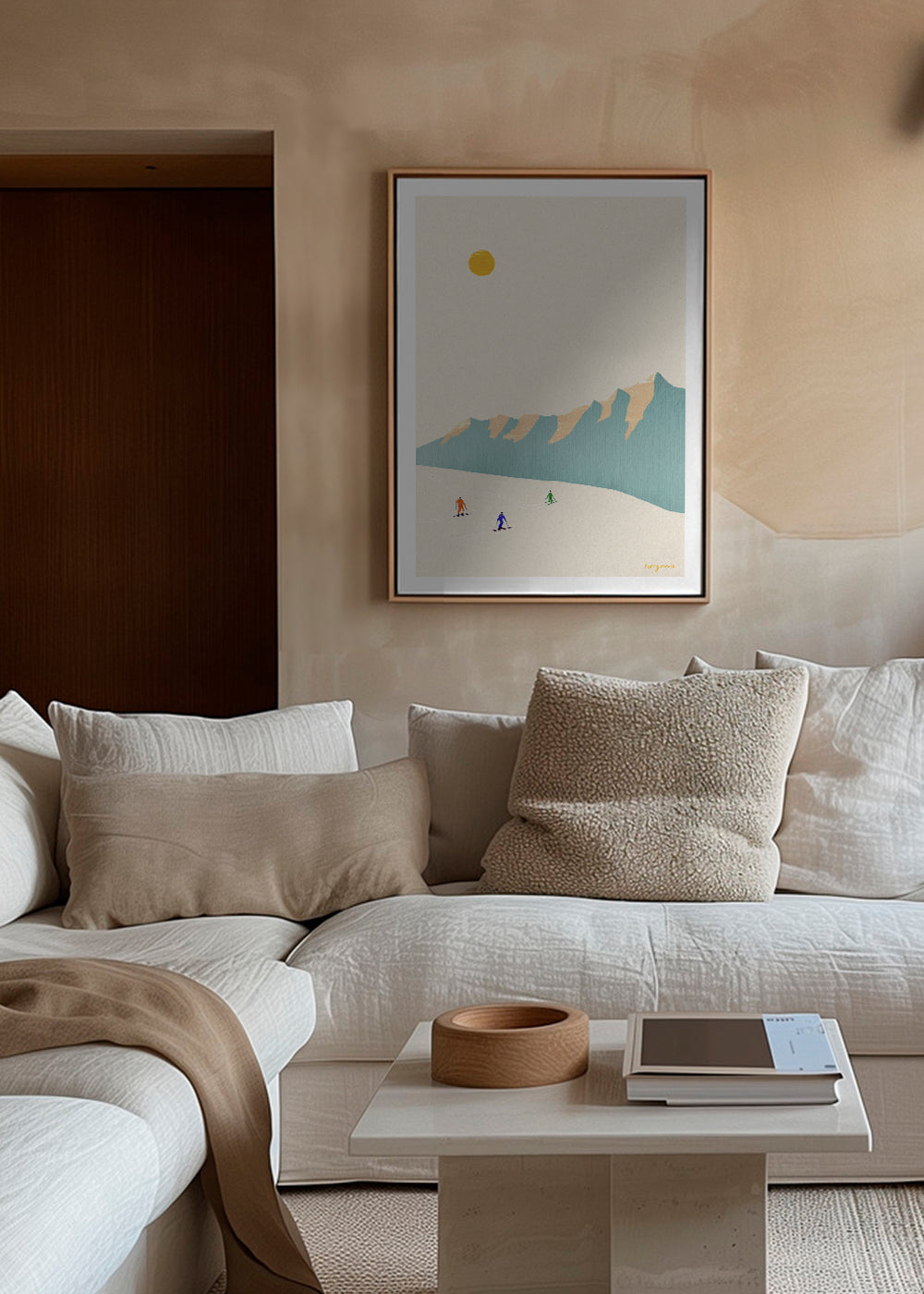 Art de paysage Happy skiers