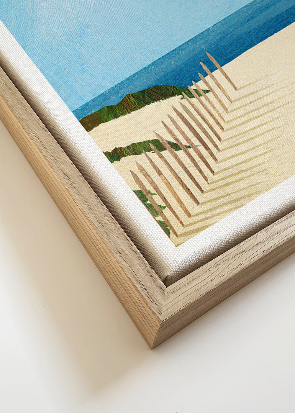 Landschap kunst: strandscène met retrobus