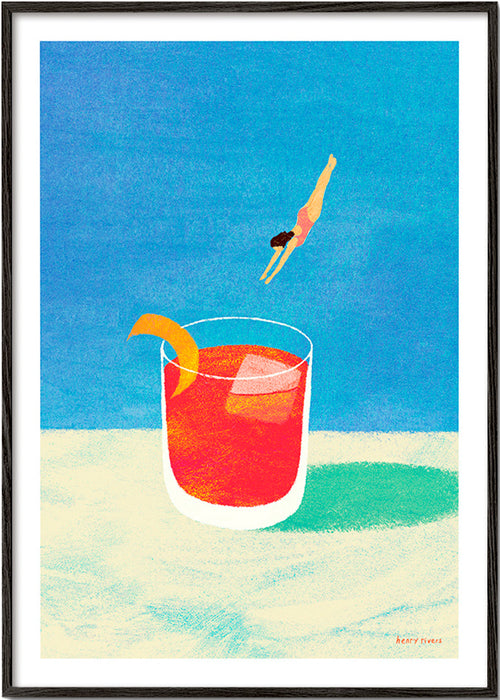Keuken kunst Negroni met duiker – Black Frame