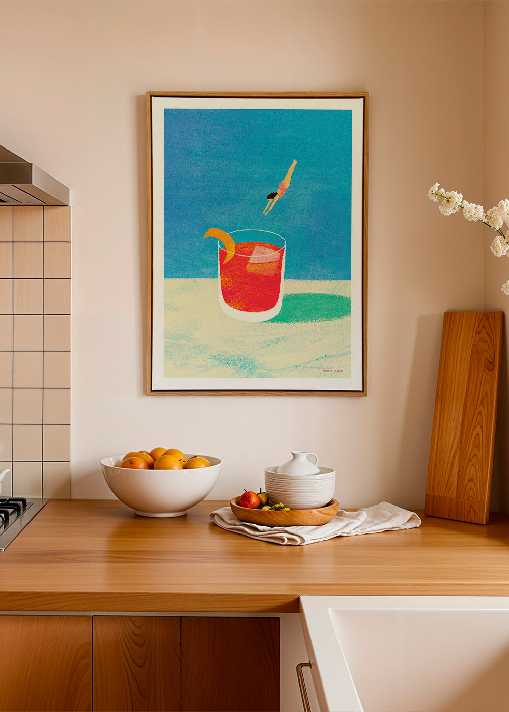 Keuken kunst Negroni met duiker – Canvas1