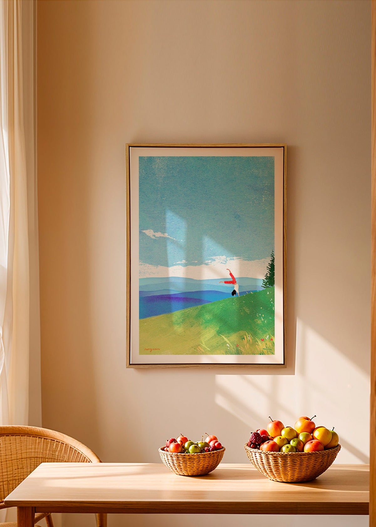 Art de paysage: figure en équilibre sur la colline – Canvas1