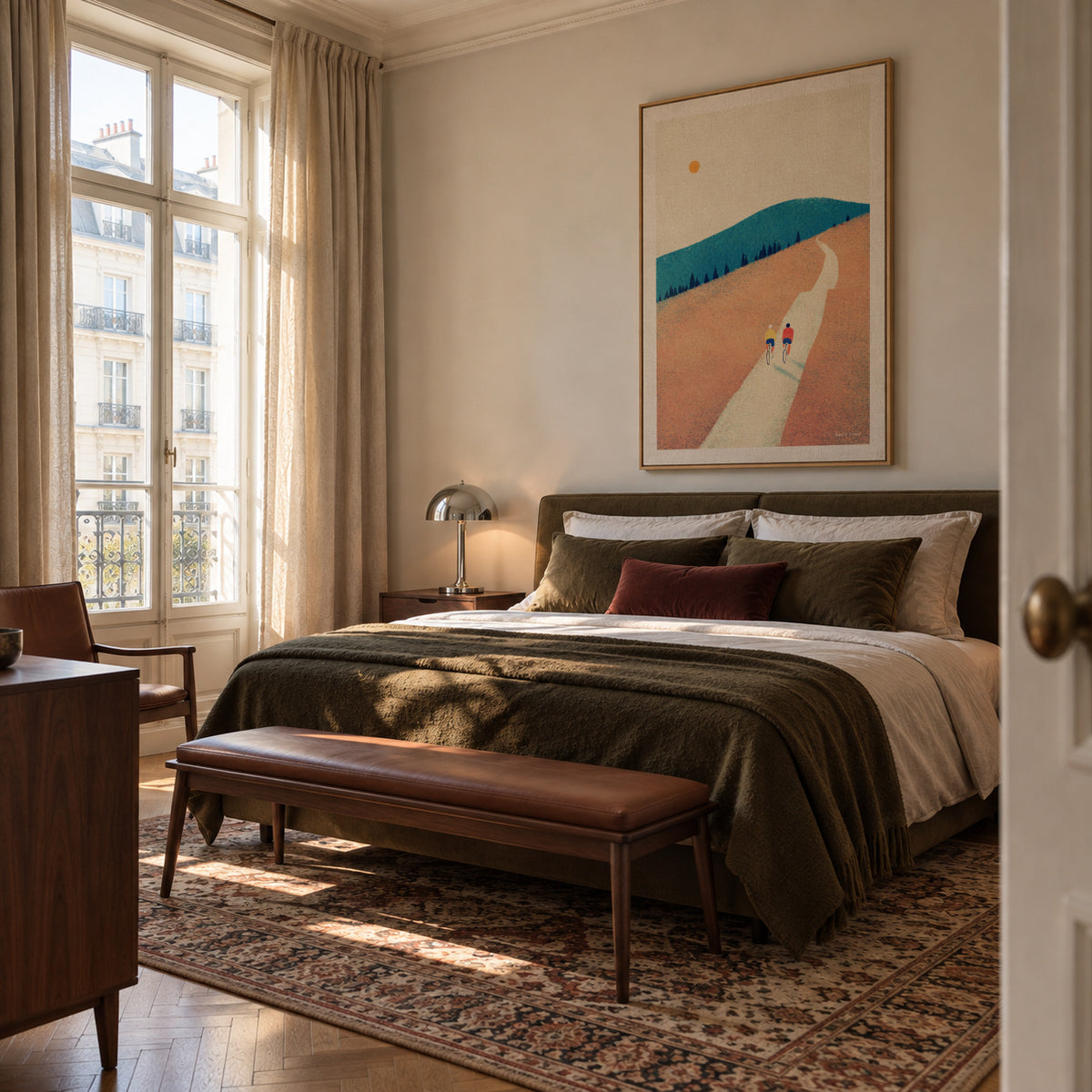 Heatwave cycle - Framed canvas in an interior