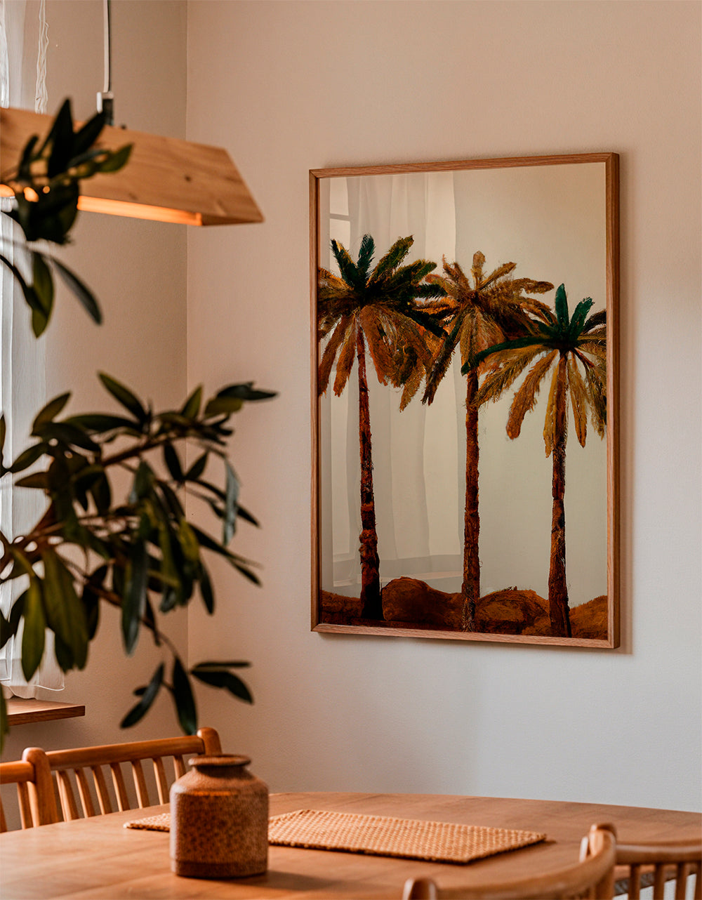 Botanische poster: palmen trio