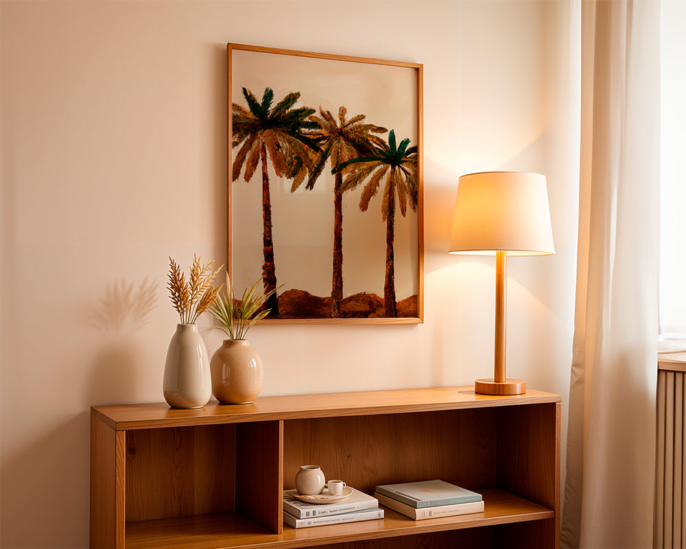 Botanische poster: palmen trio
