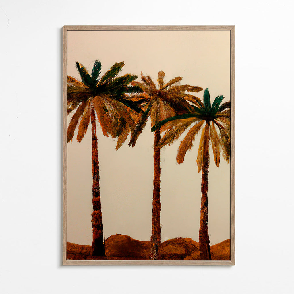 Botanische poster: palmen trio