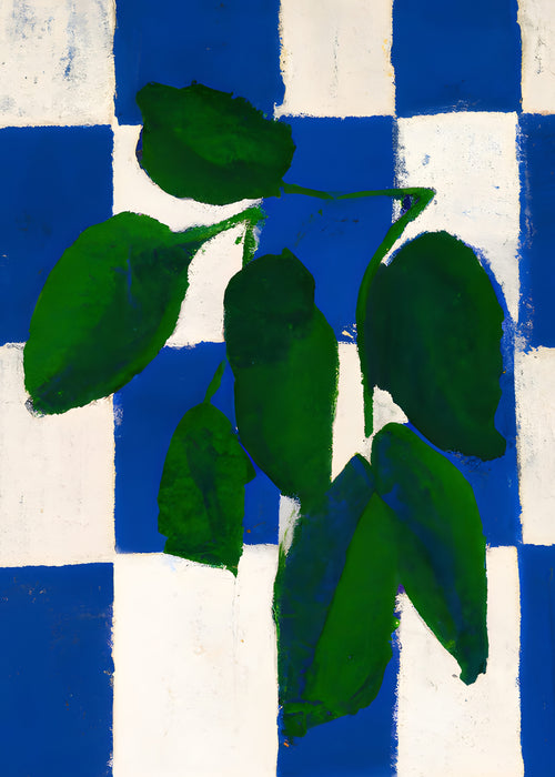 Checkered greenery - Unframed art print