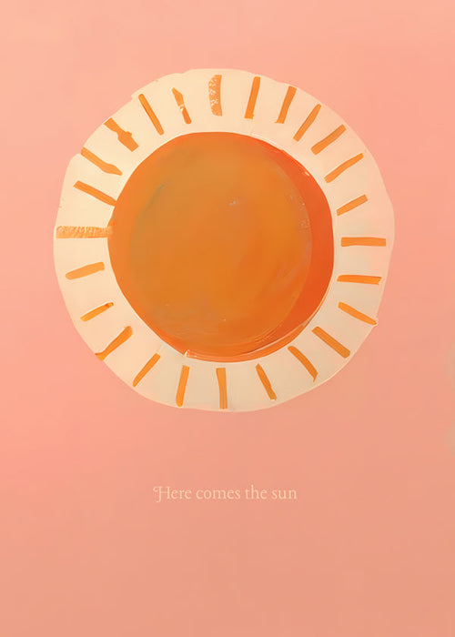 Illustratie zon minimalistisch roze