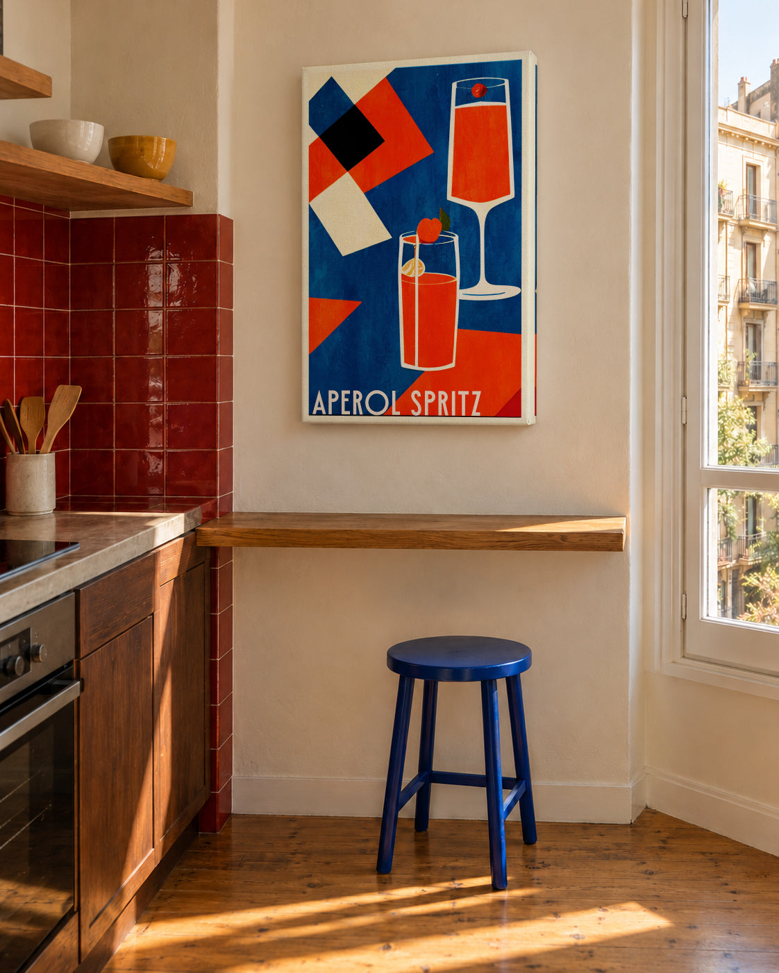 Aperol Spritz - Unframed canvas in an interior