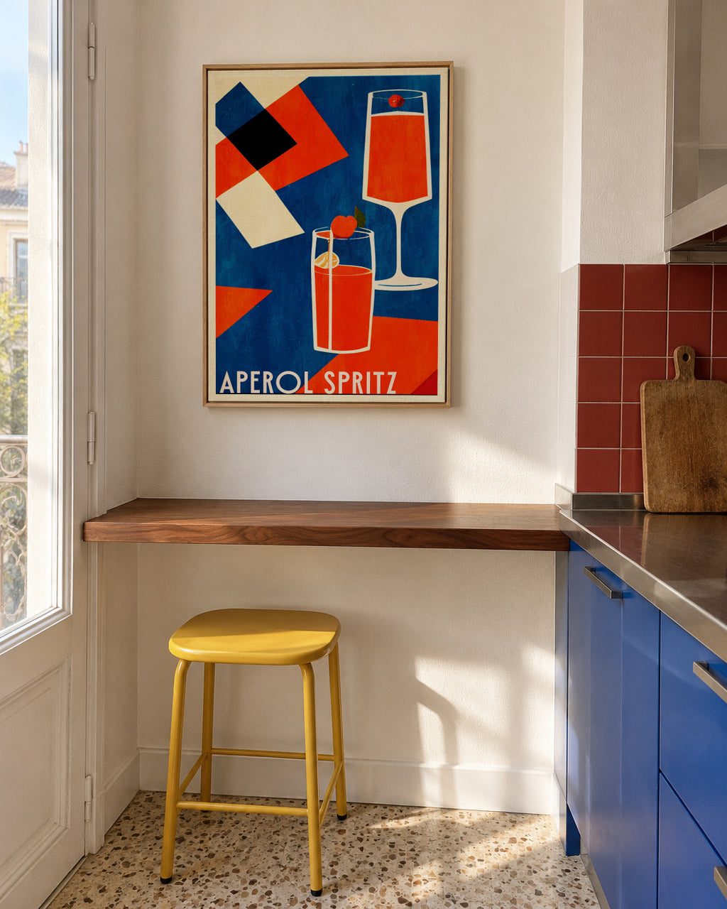 Aperol Spritz - Framed canvas in an interior