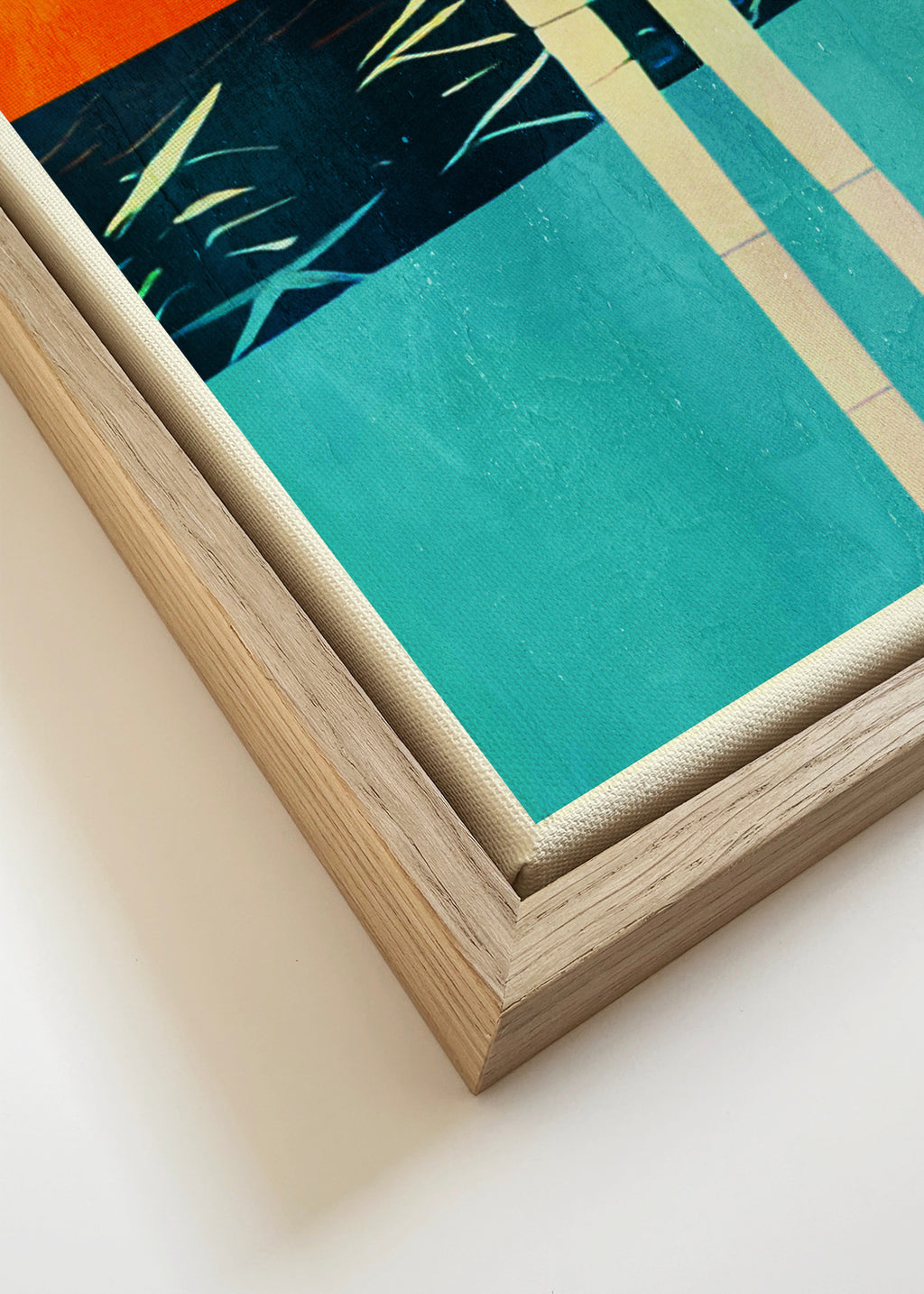 Barbados Sunset - Framed canvas detail