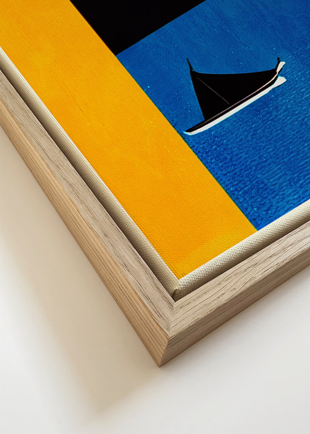 Landschap kunst met boog en boot
