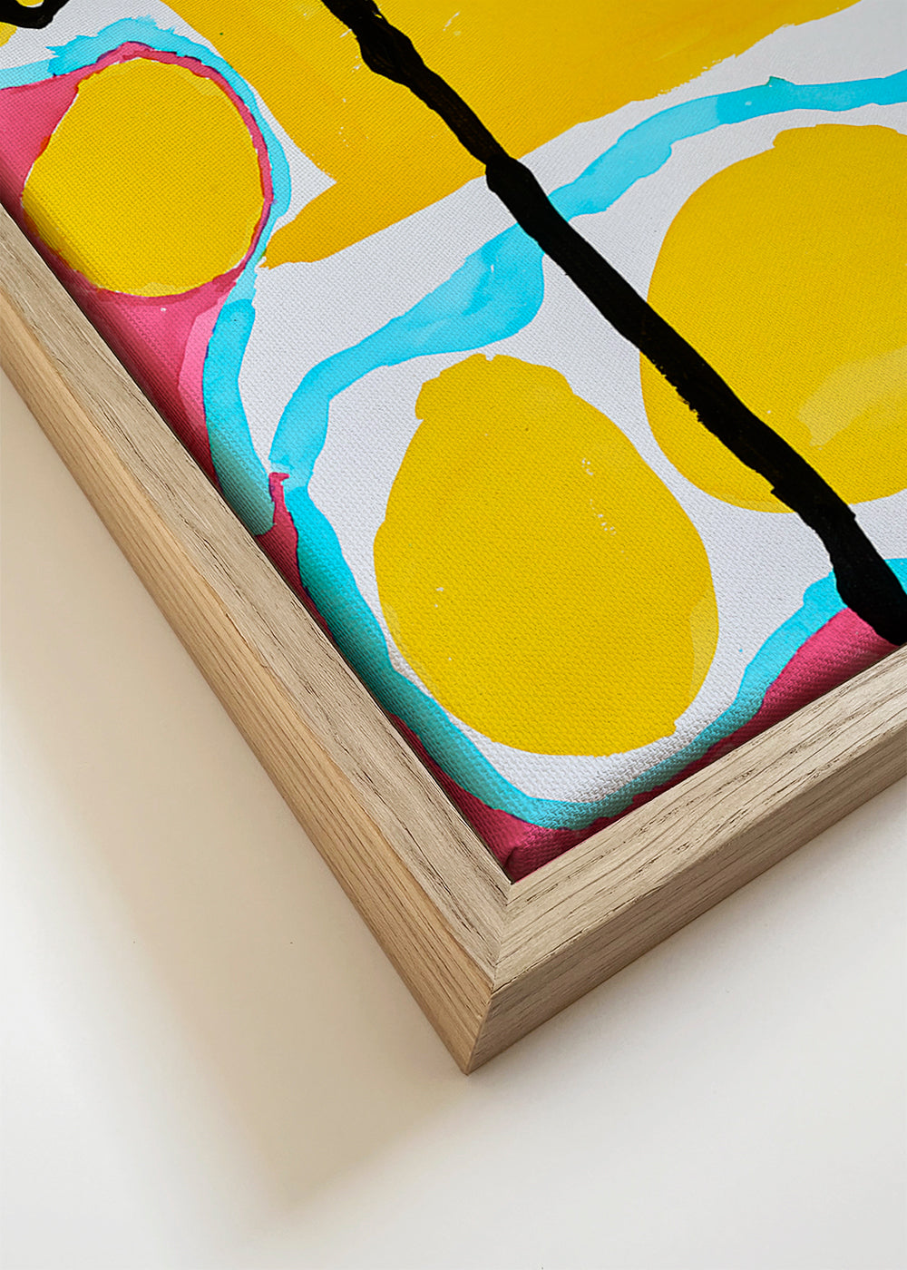 Illustratie paard pop op geel vlak