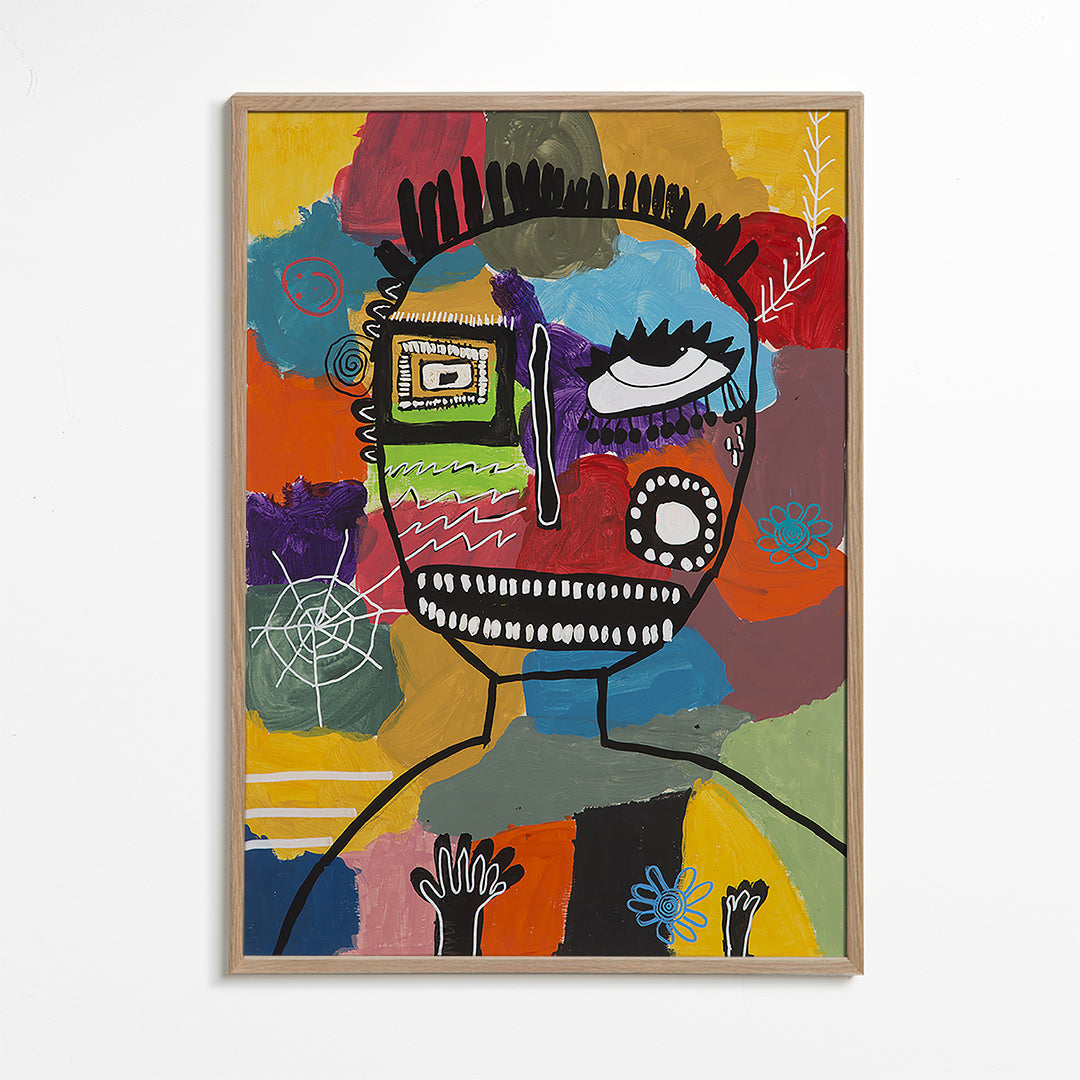 Kleurige gezicht illustratie
