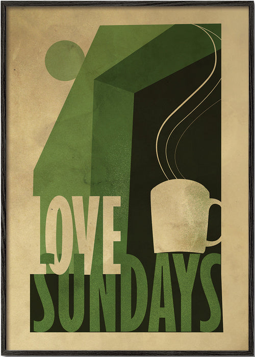 Keuken kunst Love Sundays met dampende kop