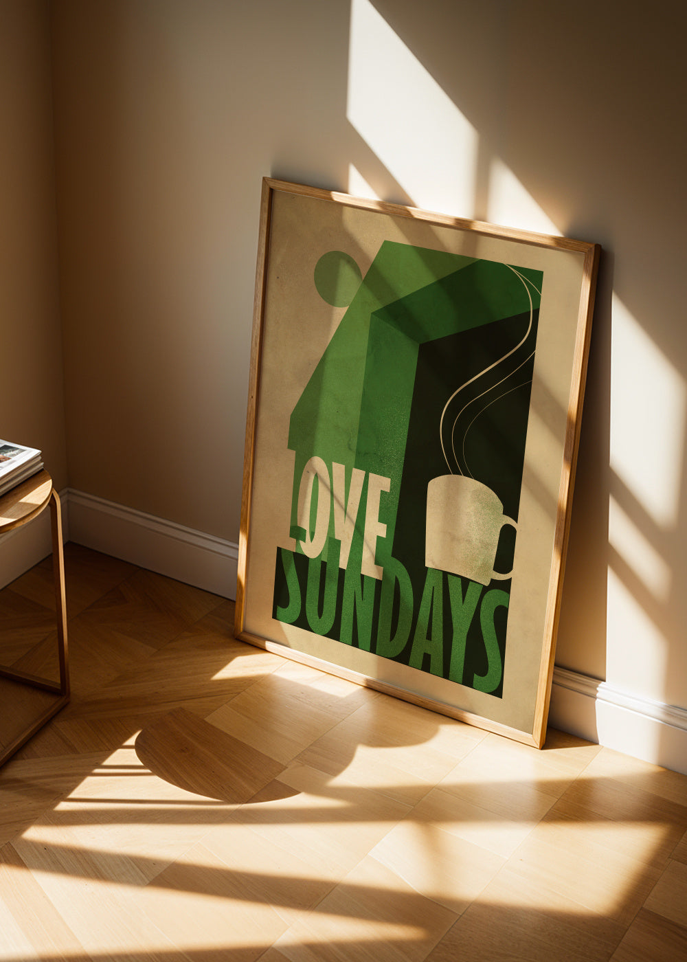 Love Sunday print - Framed poster in an interior