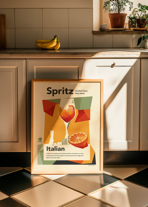Keuken kunst Spritz Italiaans vintage poster