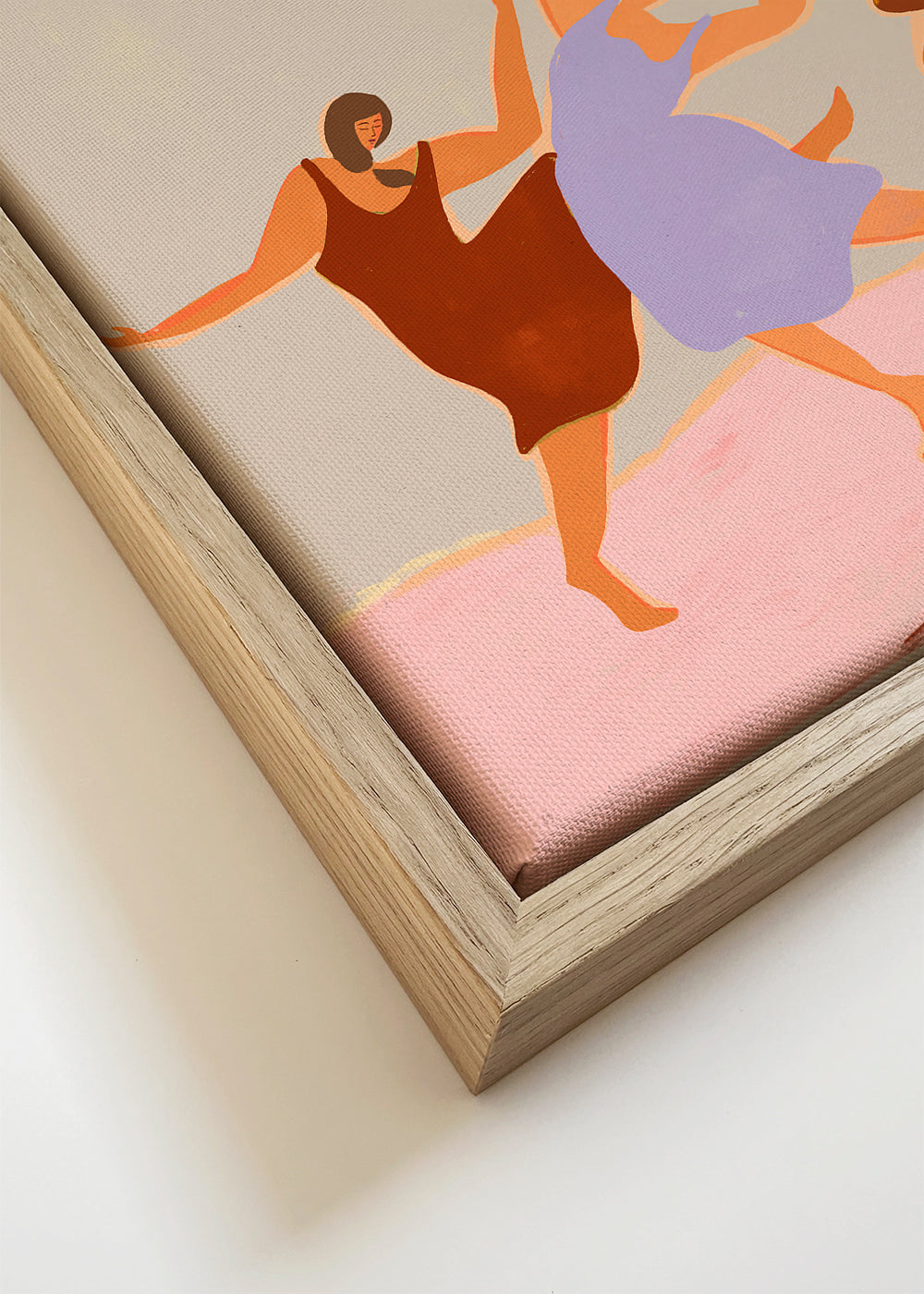 Illustratie dansers in kleurrijke compositie