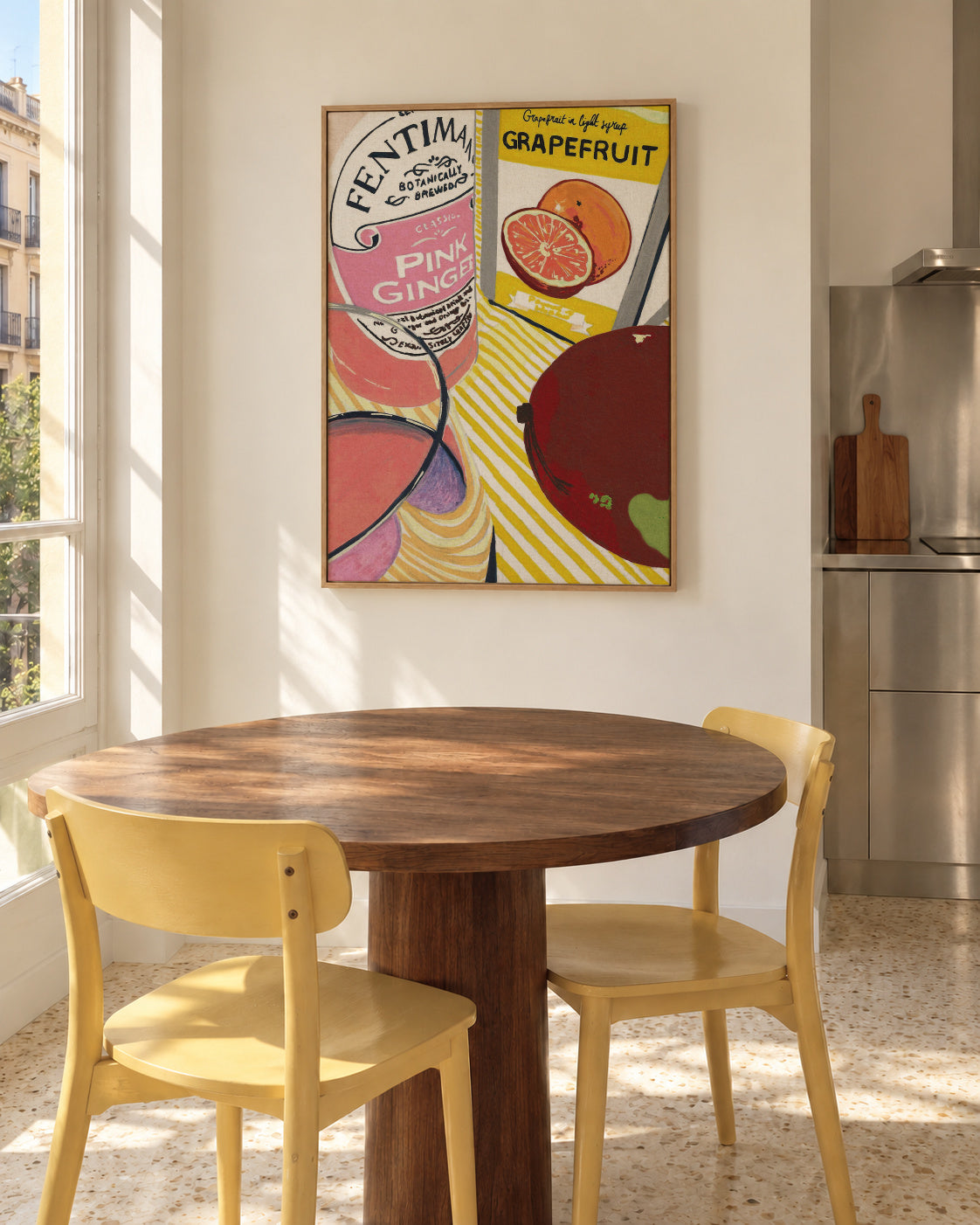 Fentimans Pink Ginger - Framed canvas in an interior