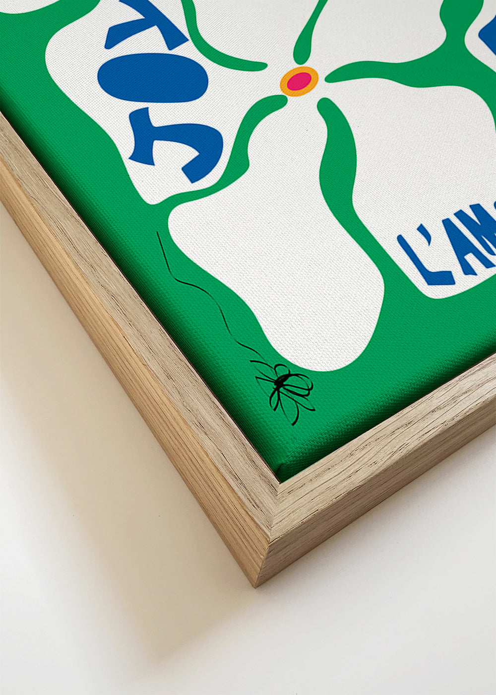 Bloemen-typografie illustratie in groen
