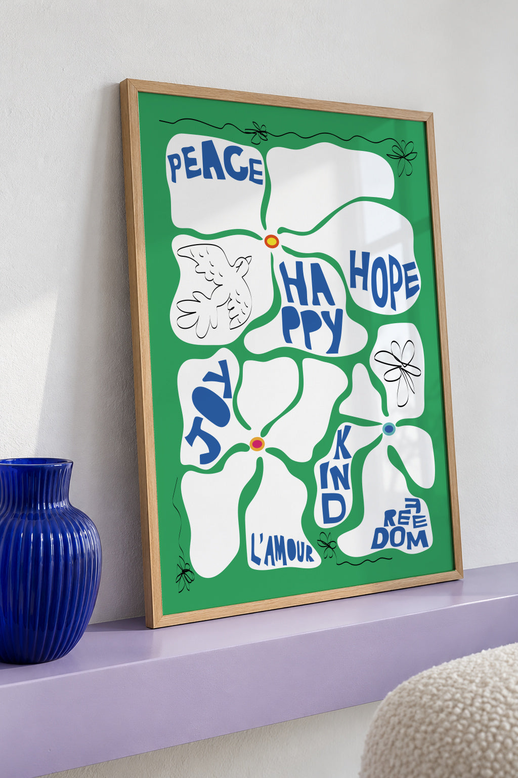 Flowers of the Tome - Green - Framed poster detail