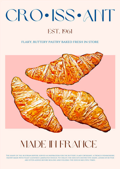 Keuken kunst Croissant illustratie
