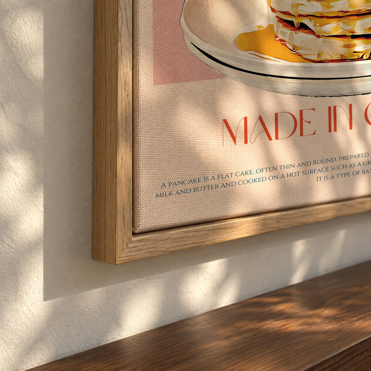 Pancake - Framed canvas detail