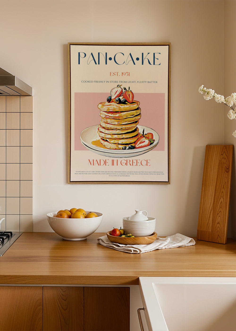 Pancake - Framed canvas in an interior