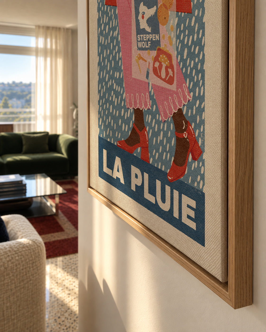 La Pluie French Style - Framed canvas detail