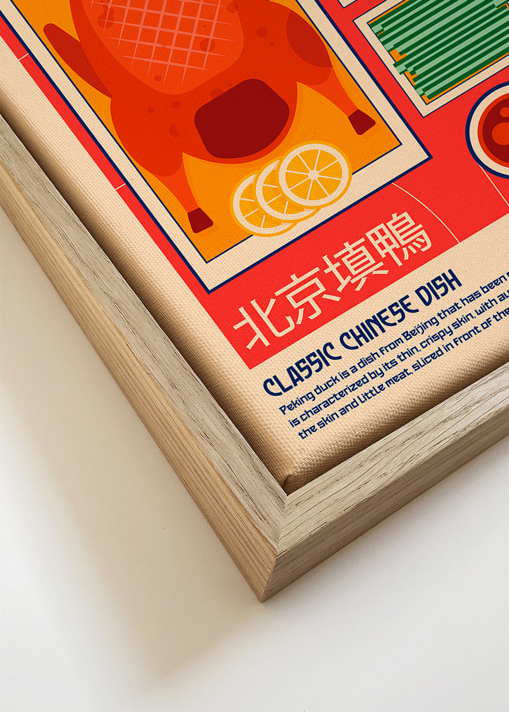 Keuken kunst Peking Duck retro illustratie
