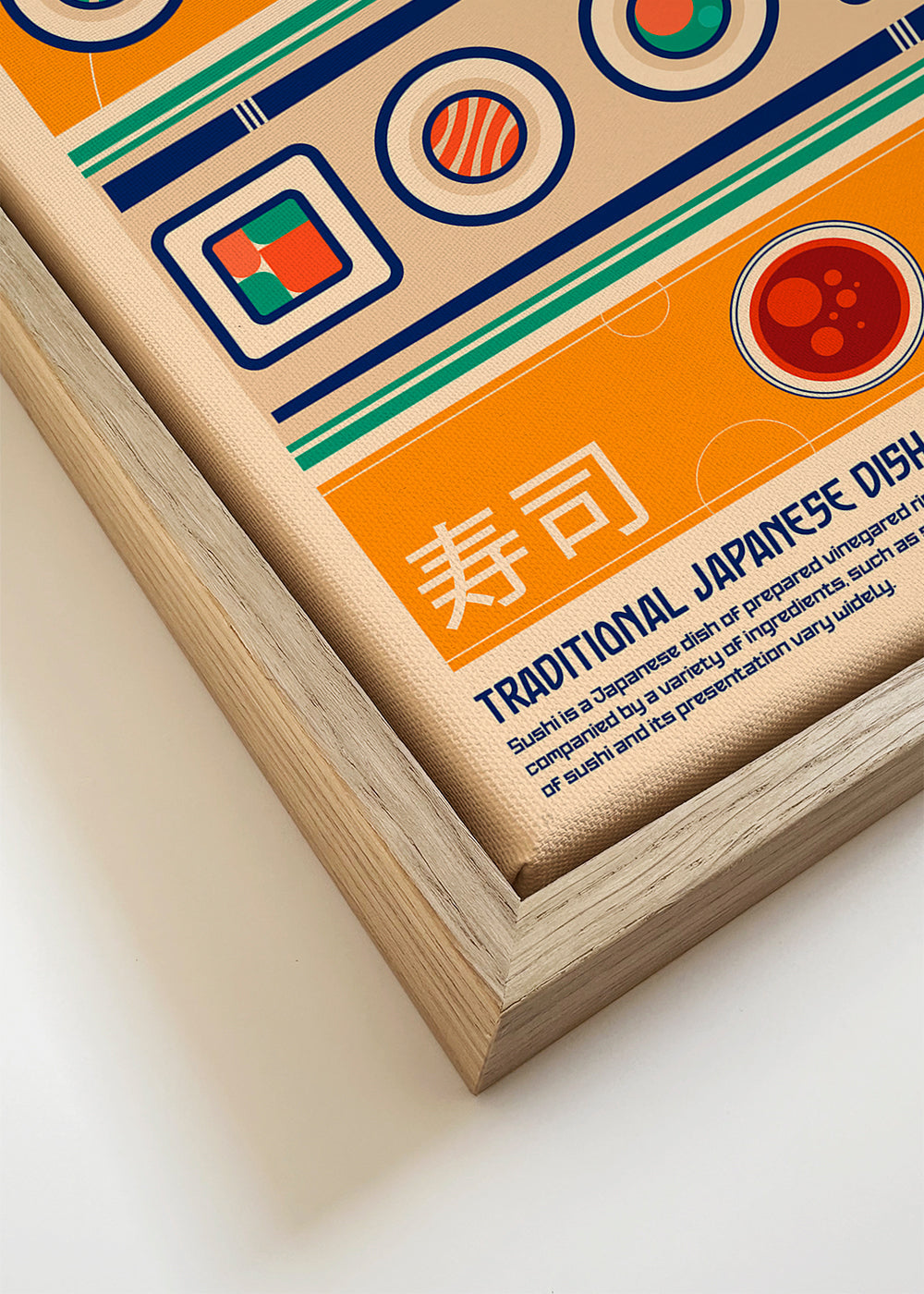 Keuken kunst Sushi grafische print