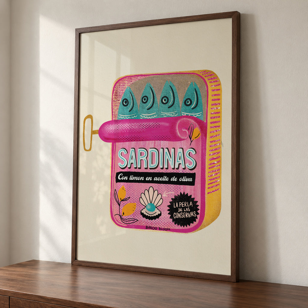 Sardines Tin Can - Framed poster detail