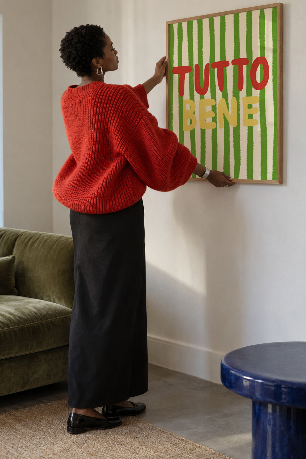 Tutto Bene - Framed poster in an interior