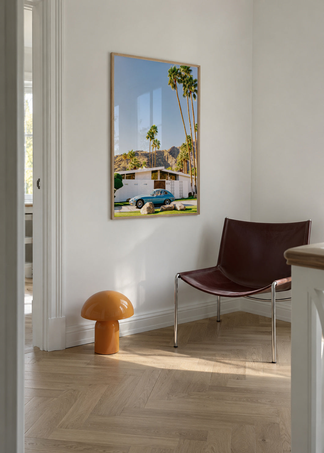 Palm Springs Ride VII - Framed poster in an interior