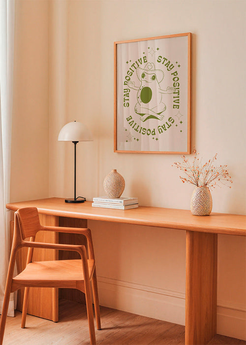Illustratie kikker met positieve tekst