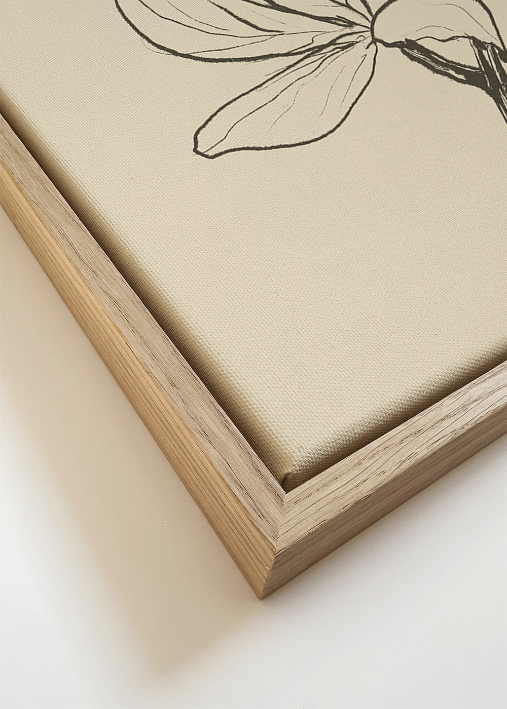 Botanische print — lijntekening bloem