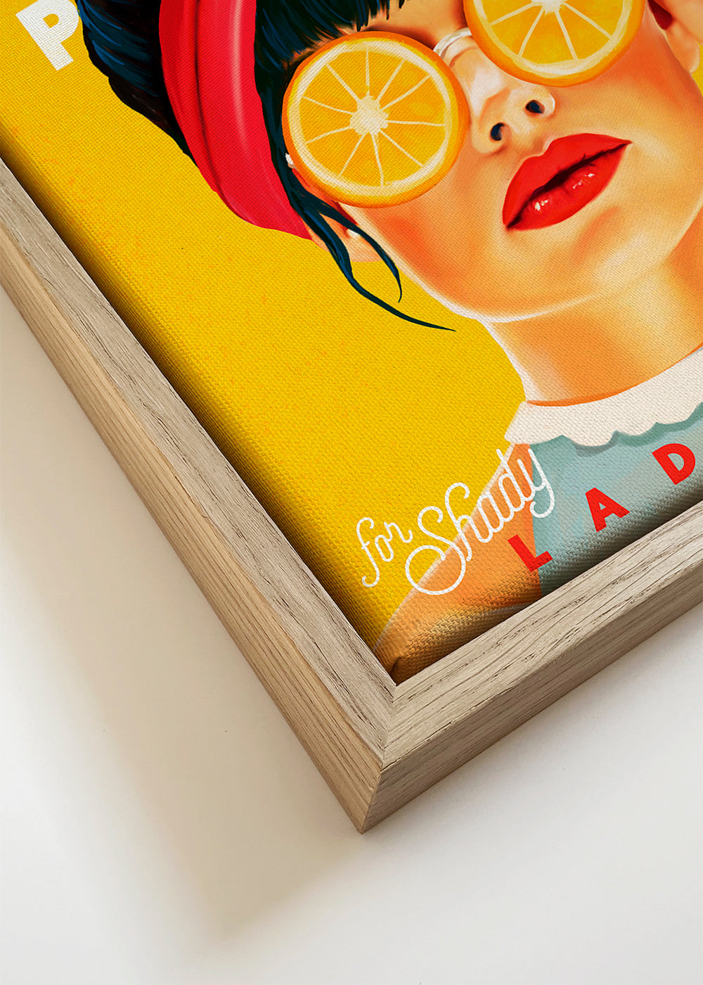 Keuken kunst pin-up met sinaasappelschijven