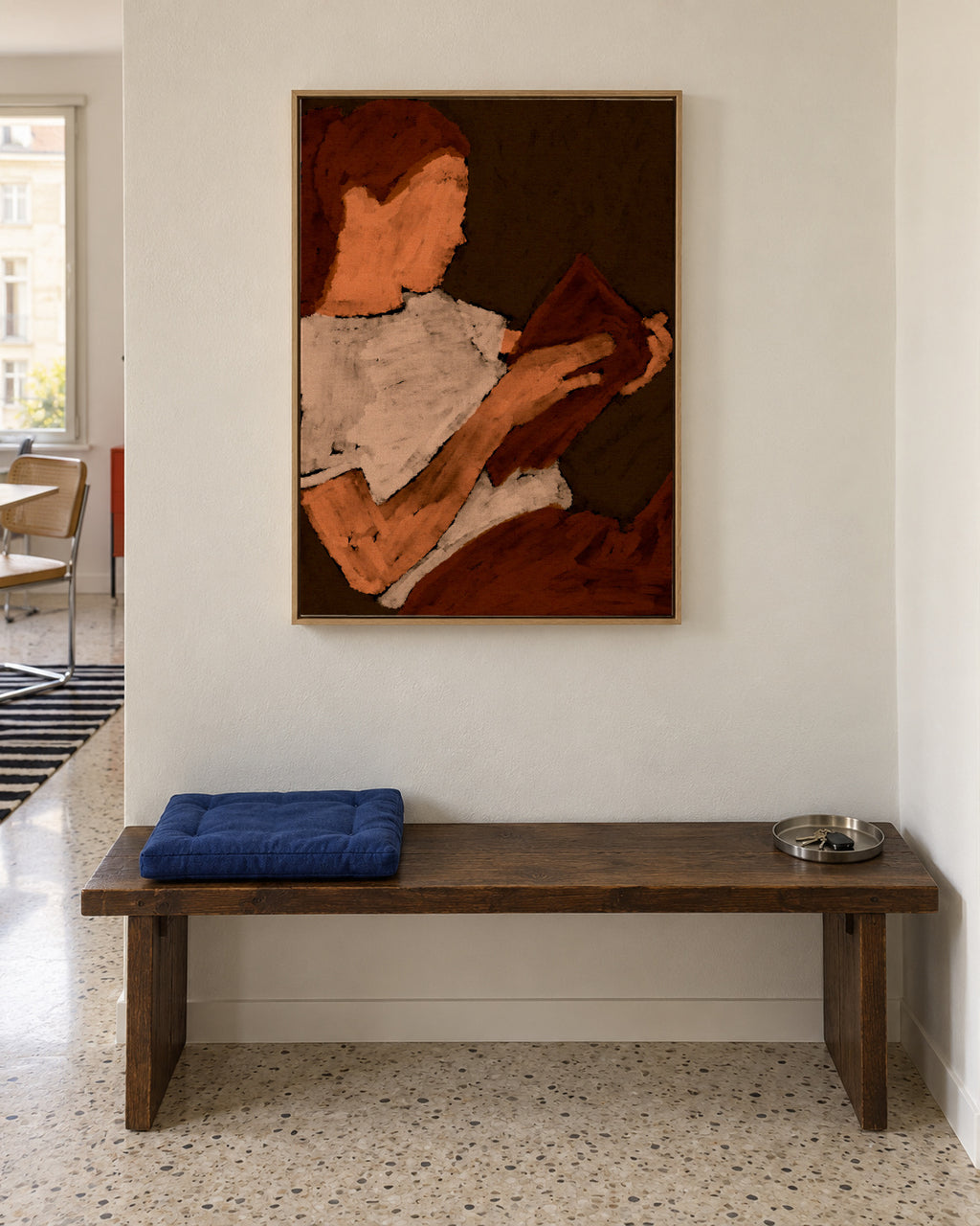 Book lover 4 - Framed canvas in an interior