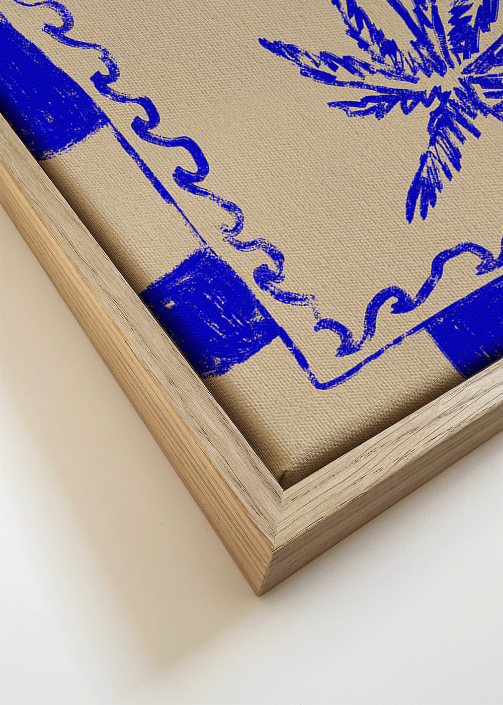 Botanische illustratie blauwe palm