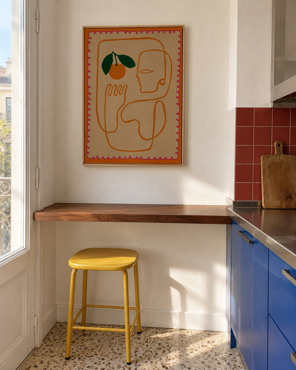 Fruit fiesta 1 - Framed canvas in an interior