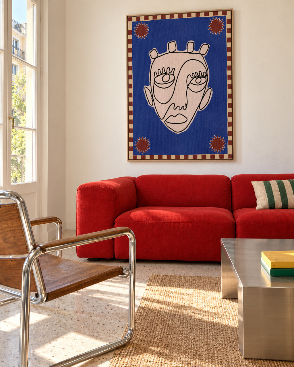 Under the sun 4 - Framed canvas in an interior