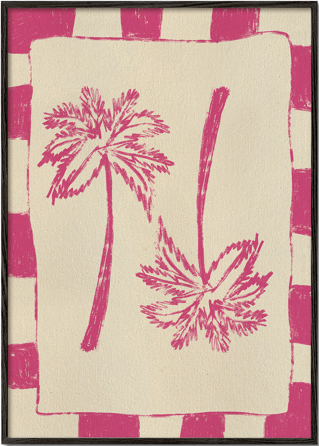 Botanische poster roze palmen