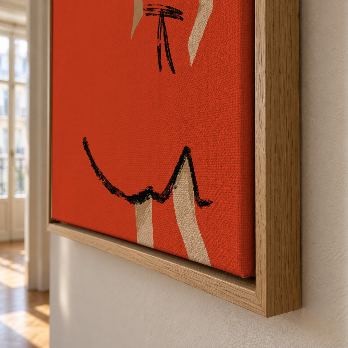 The dress - Framed canvas detail