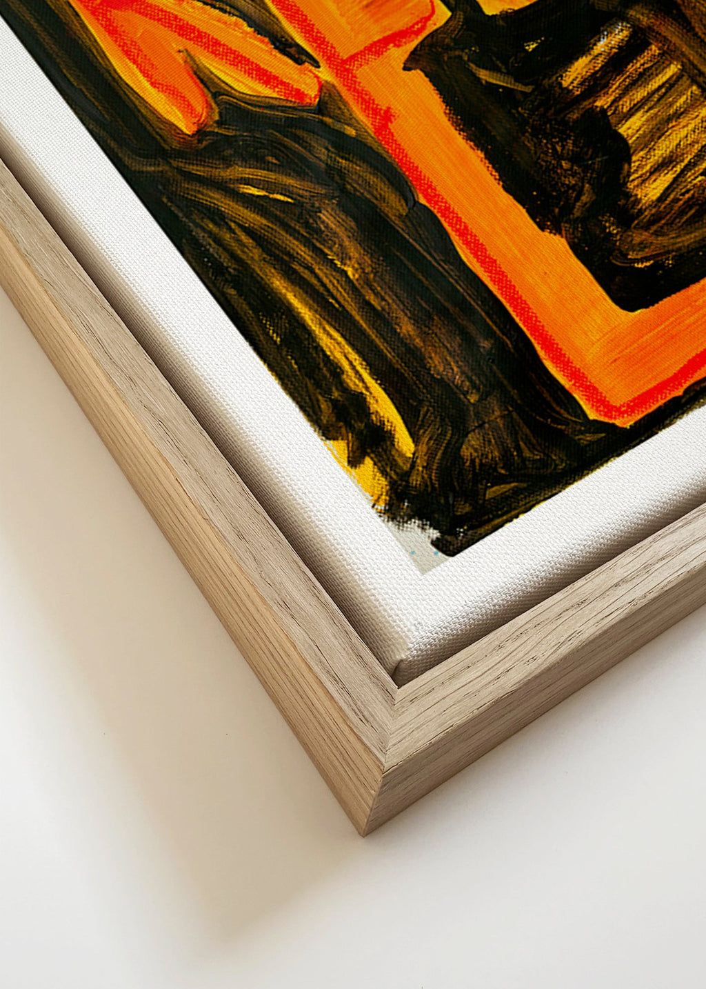 Typografische illustratie 'RED' met schilderachtige streek – Canvas detail