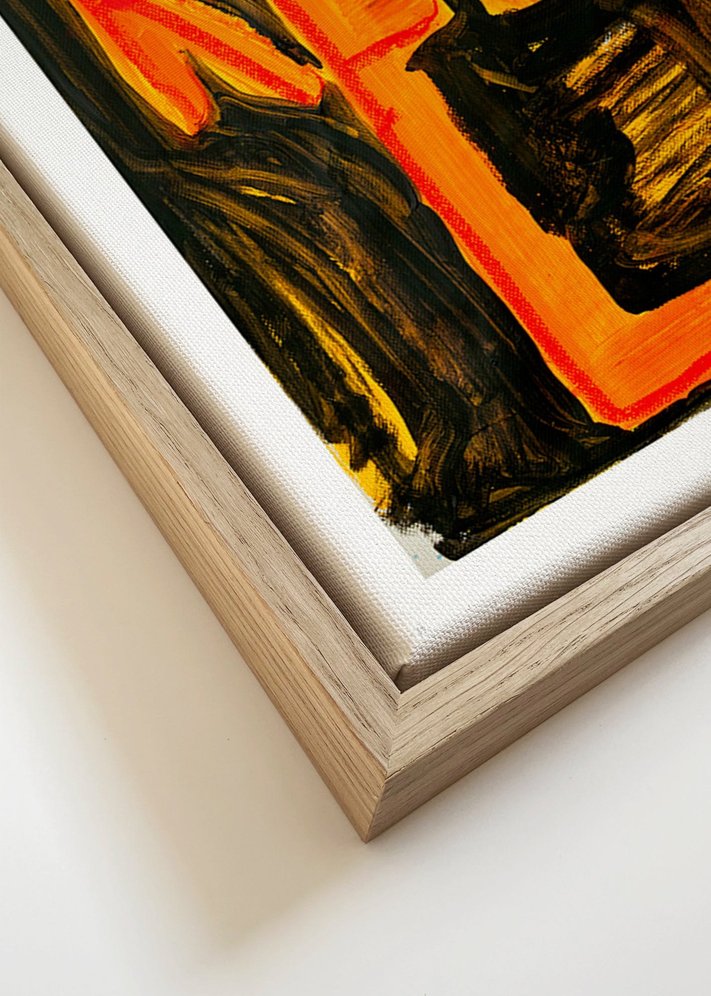 Typografische illustratie 'RED' met schilderachtige streek – Canvas detail